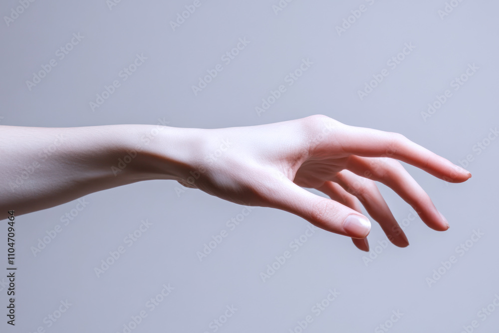 A hand is reaching forward to shake hands or support, awareness A hand is reaching forward to shake hands or support, awareness
