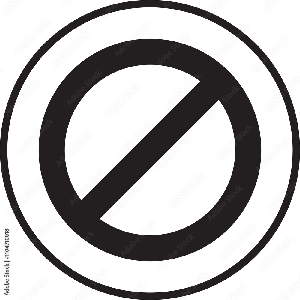 3d render of a sign not allowed 3d render of a sign not allowed
