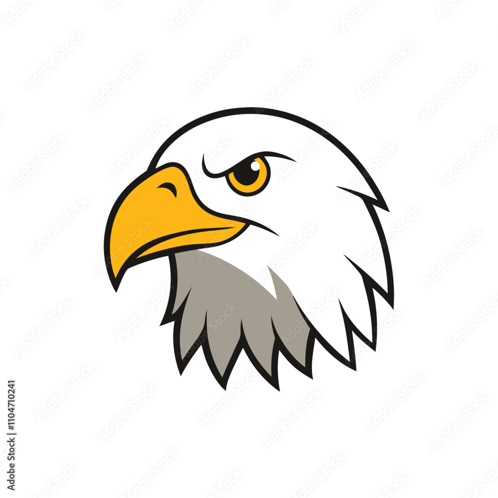 Fototapeta premium bald-eagle--head-vector-illustration