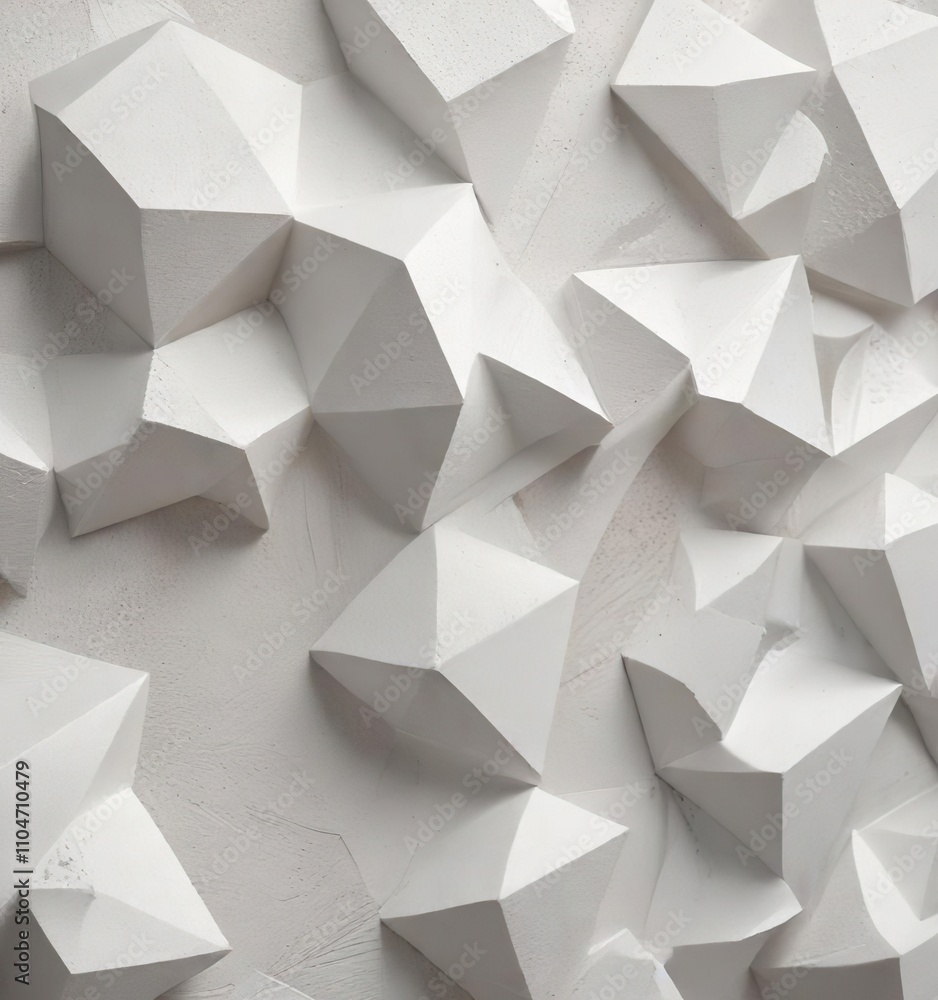 Close-up of textured white plaster with geometric shapes, texture, architectural, design, close-up, stylish Close-up of textured white plaster with geometric shapes, texture, architectural, design, close-up, stylish
