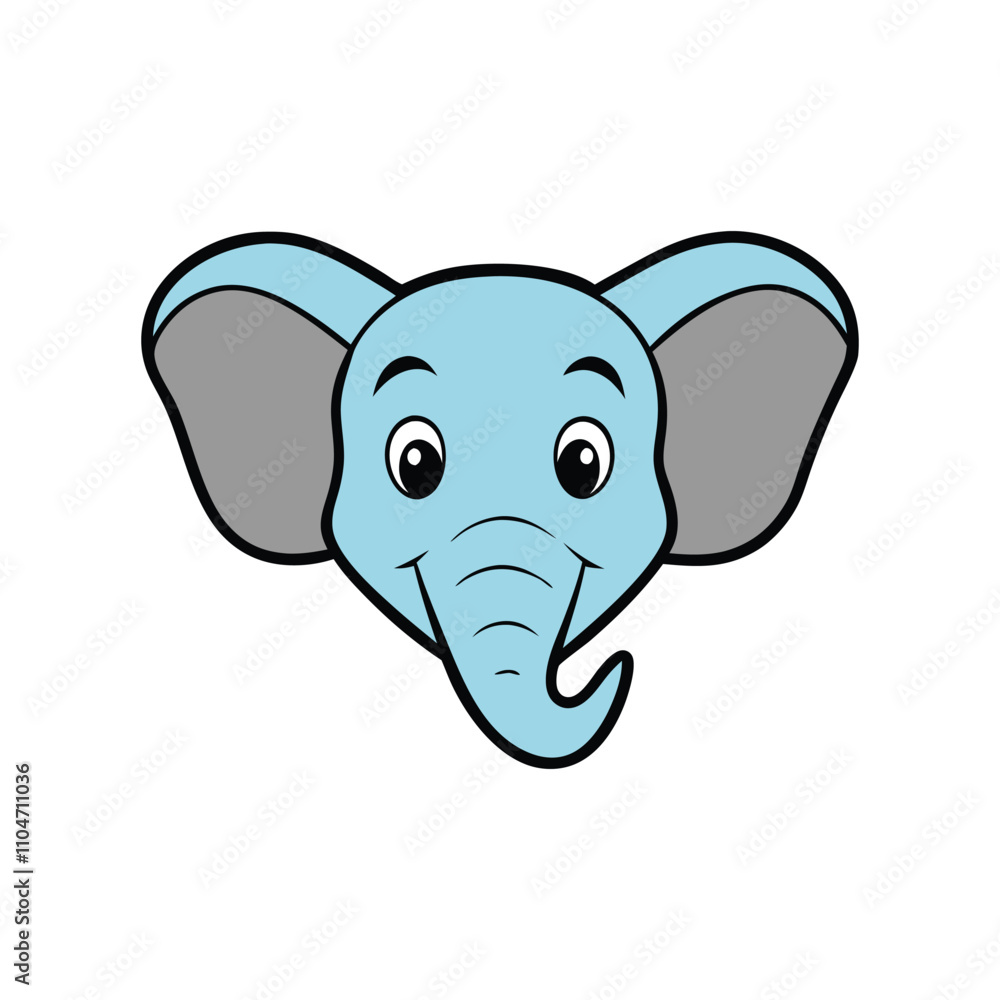 Fototapeta premium Elephant head vector illustration