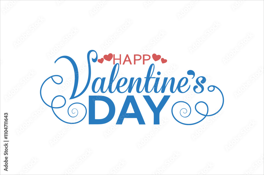 happy valentines day art vector illustration typographic design happy valentines day art vector illustration typographic design