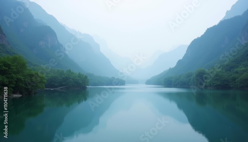  Tranquil waters mirroring majestic mountains