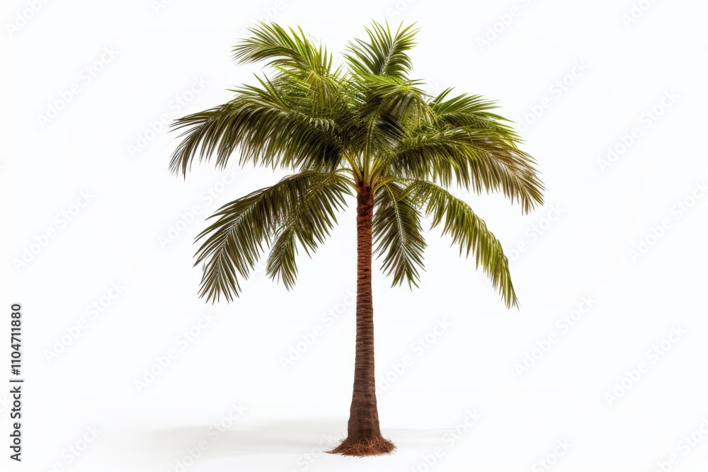 Obraz premium tropical palm tree isolated on a white background