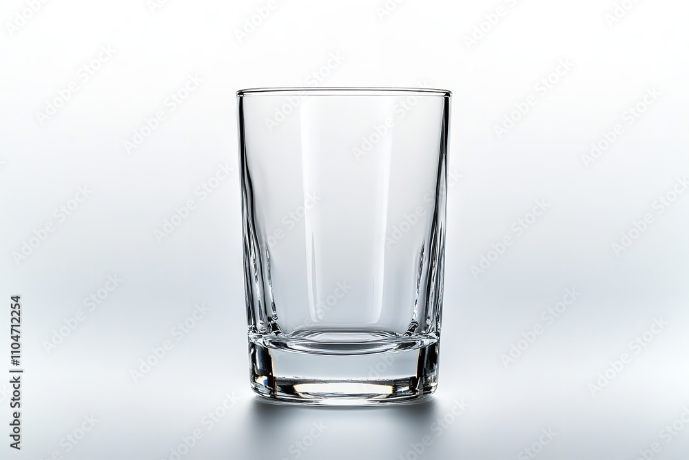 An isolated front view of a highball glass that is empty on a white background. Generative Ai An isolated front view of a highball glass that is empty on a white background. Generative Ai
