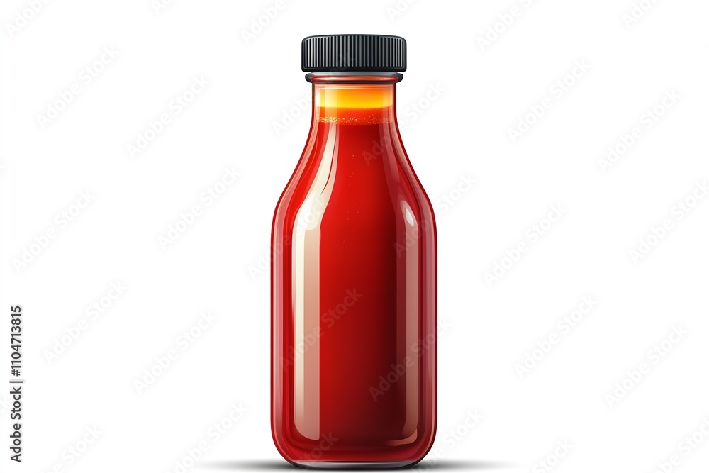 Excellent quality ketchup bottle symbol isolated on a white backdrop. Generative Ai Excellent quality ketchup bottle symbol isolated on a white backdrop. Generative Ai