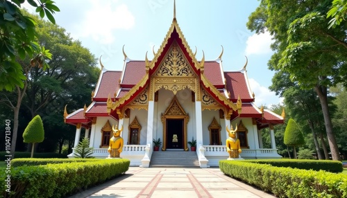 Wallpaper Mural  Elegant Thai temple under a clear sky Torontodigital.ca