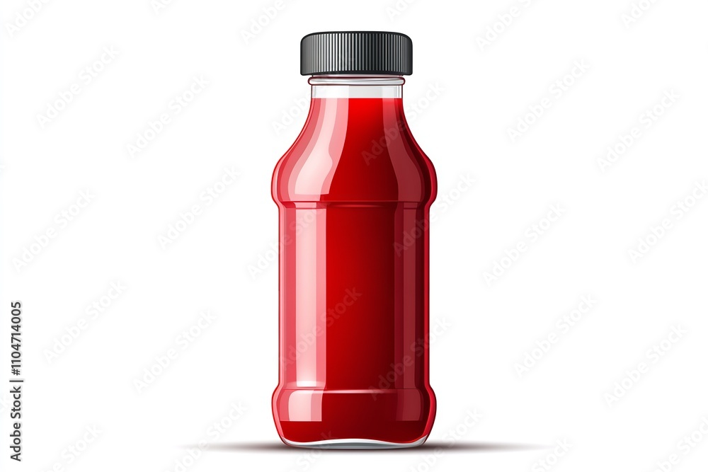 Excellent quality ketchup bottle symbol isolated on a white backdrop. Generative Ai Excellent quality ketchup bottle symbol isolated on a white backdrop. Generative Ai