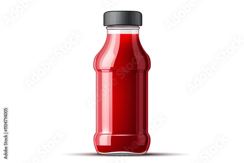 Excellent quality ketchup bottle symbol isolated on a white backdrop. Generative Ai