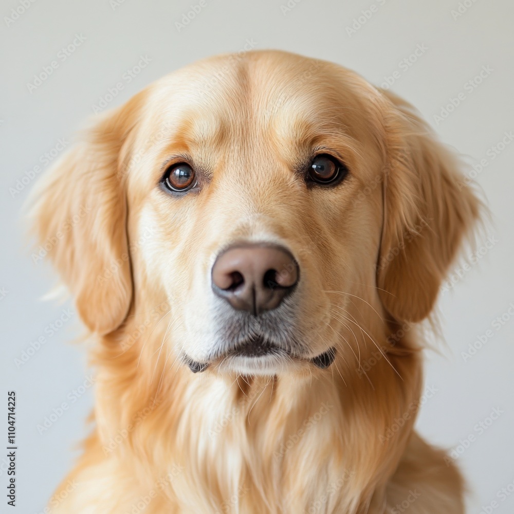 golden retriever portrait with expressive eyes golden retriever portrait with expressive eyes