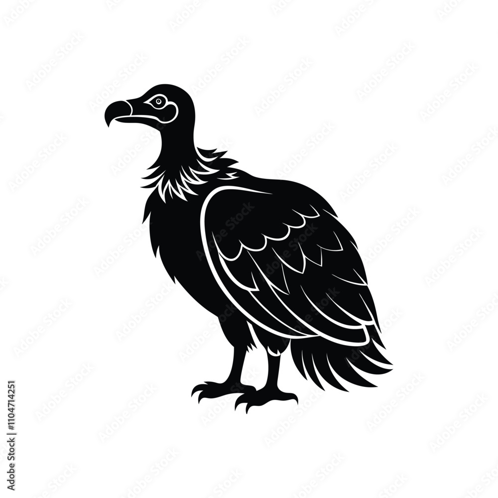 Obraz premium Vulture silhouette vector art 