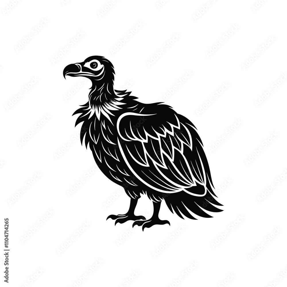 Obraz premium Vulture silhouette vector art