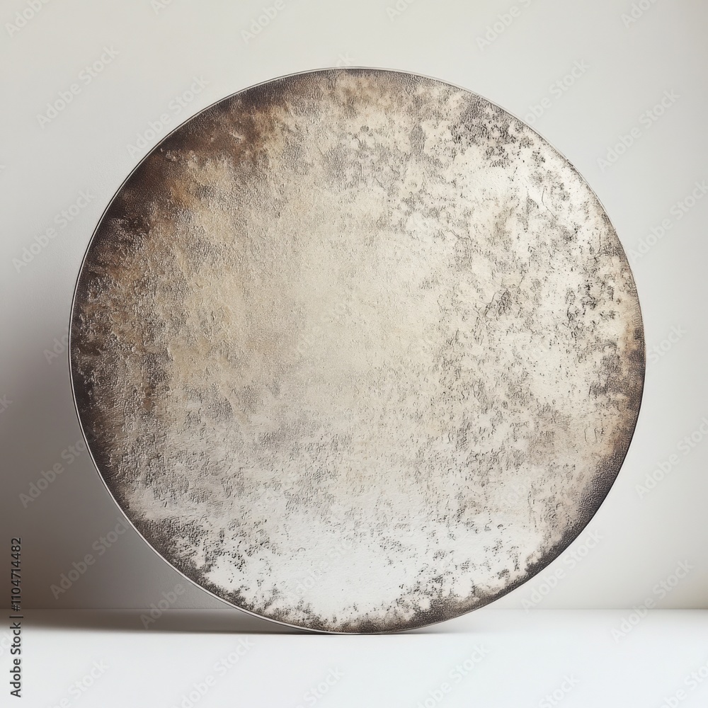 metallic round surface with a textured finish for design and decor metallic round surface with a textured finish for design and decor