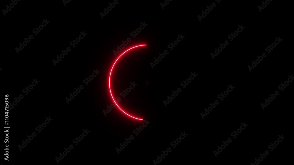 Glowing Neon countdown timer 10 second from 10 to 0 Glowing Neon countdown timer 10 second from 10 to 0