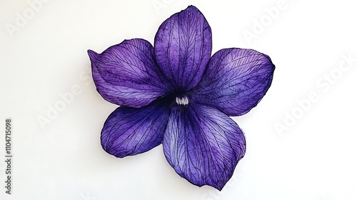 Purple Watercolor Flower  Botanical Illustration  Floral Design