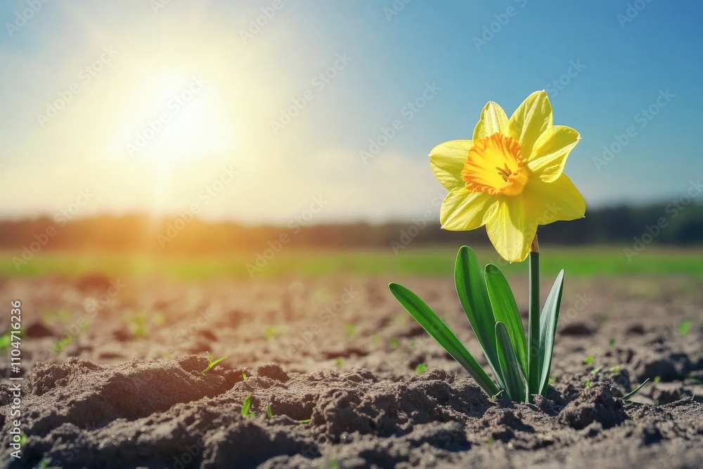 a vibrant yellow flower blooming in a sunlit field a vibrant yellow flower blooming in a sunlit field