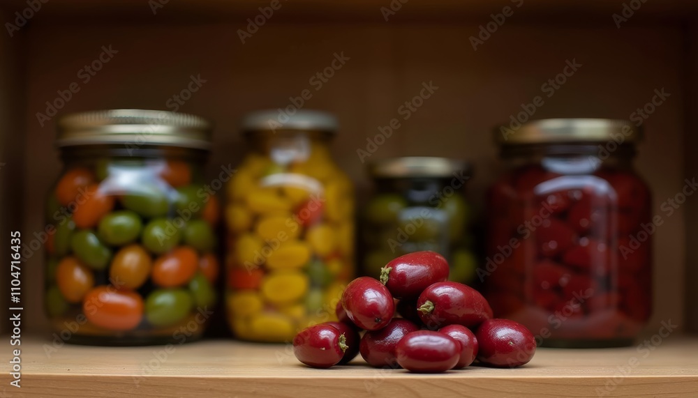 A colorful array of pickled fruits and vegetables A colorful array of pickled fruits and vegetables