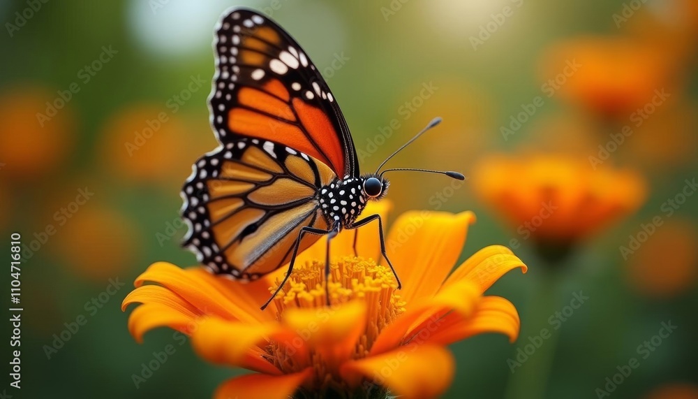 Obraz premium Butterflys delicate dance with natures vibrant bloom