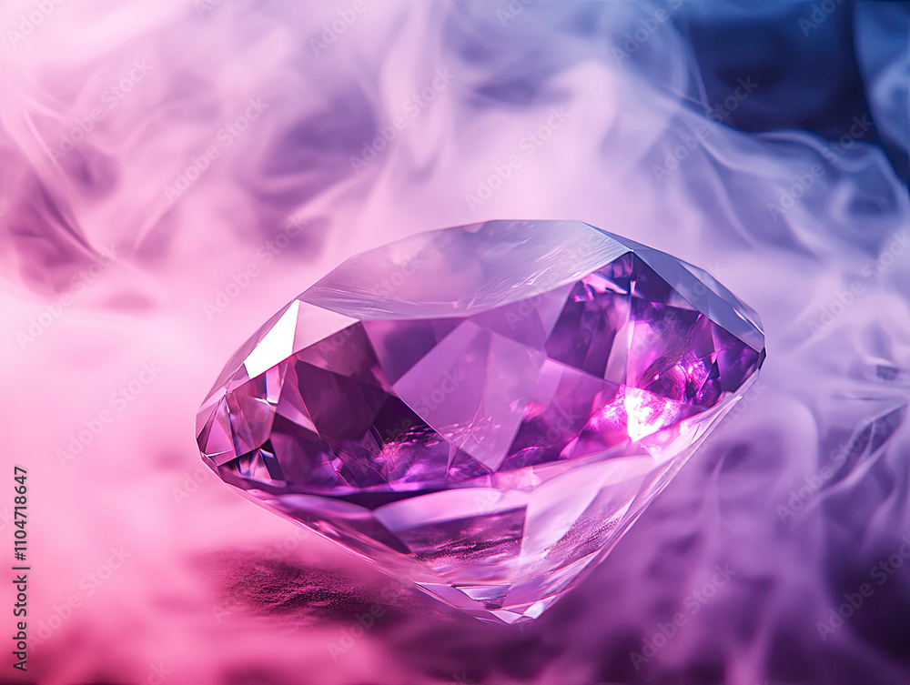 Spinel surrounded by smoke and soft colored light. Spinel surrounded by smoke and soft colored light.