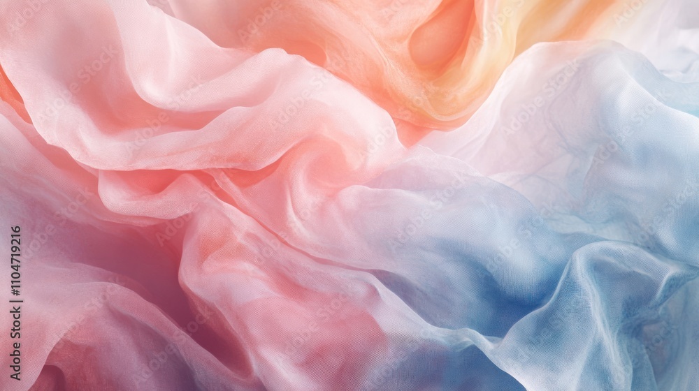 Pastel ombre silk fabric texture background.