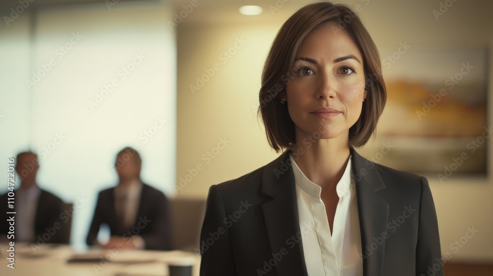 confident businesswoman leading a meeting in a modern office environment confident businesswoman leading a meeting in a modern office environment