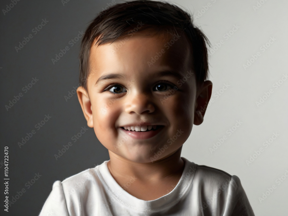 A baby smiling with pure innocence and joy. A baby smiling with pure innocence and joy.