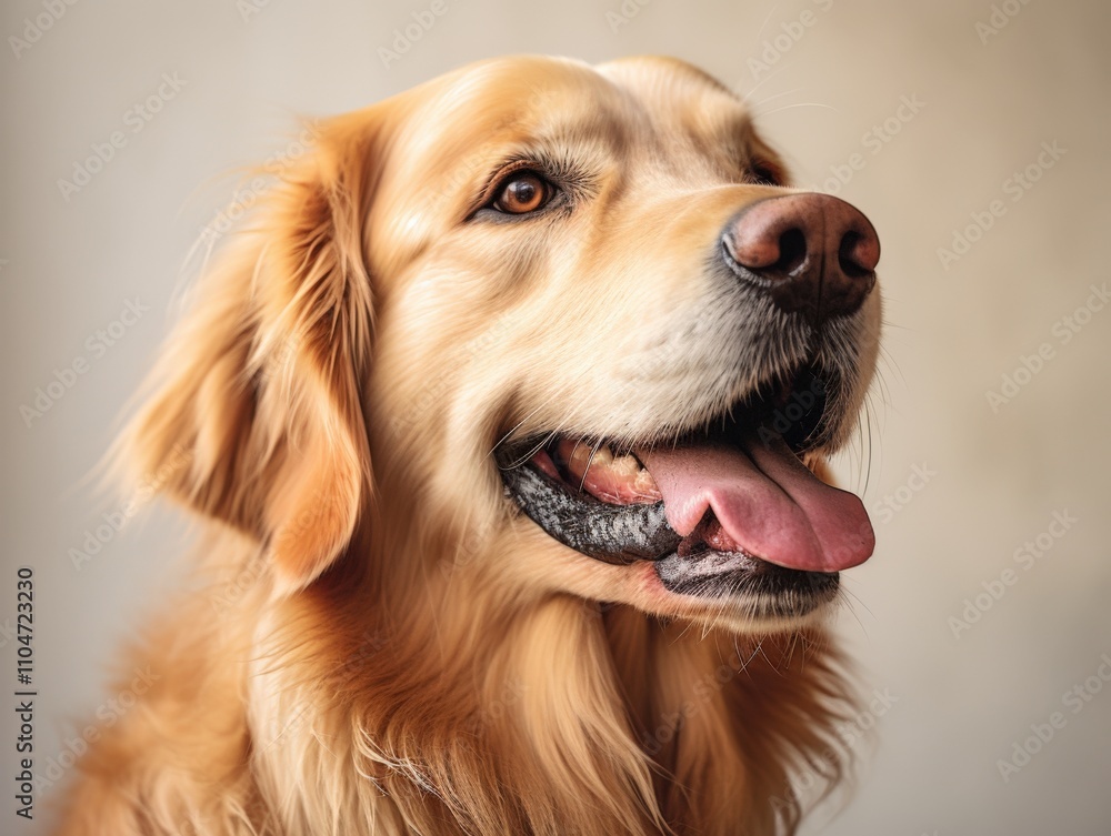 happy golden retriever with a joyful expression