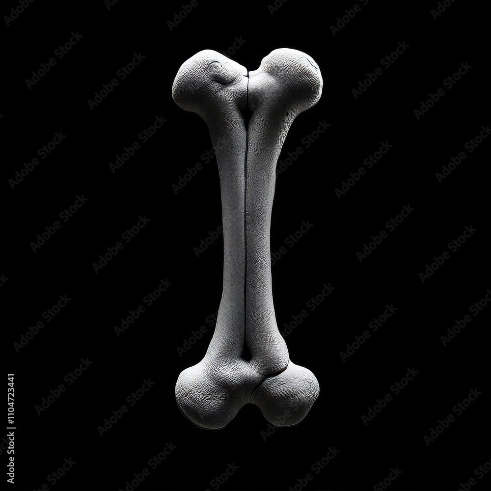 Bone glyph icon, contemporary art.