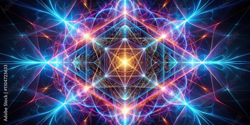 Fototapeta premium Abstract digital artwork representing electric geometry, electric, geometry, abstract, digital, artwork, design, pattern