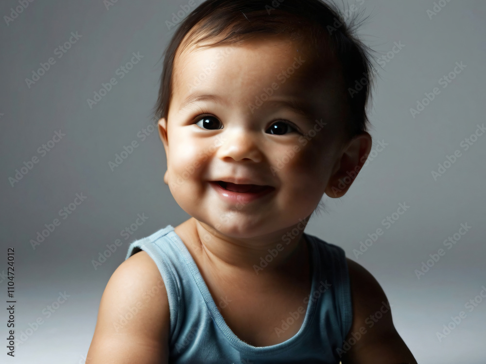 A baby with eyes filled with curiosity and joy. A baby with eyes filled with curiosity and joy.