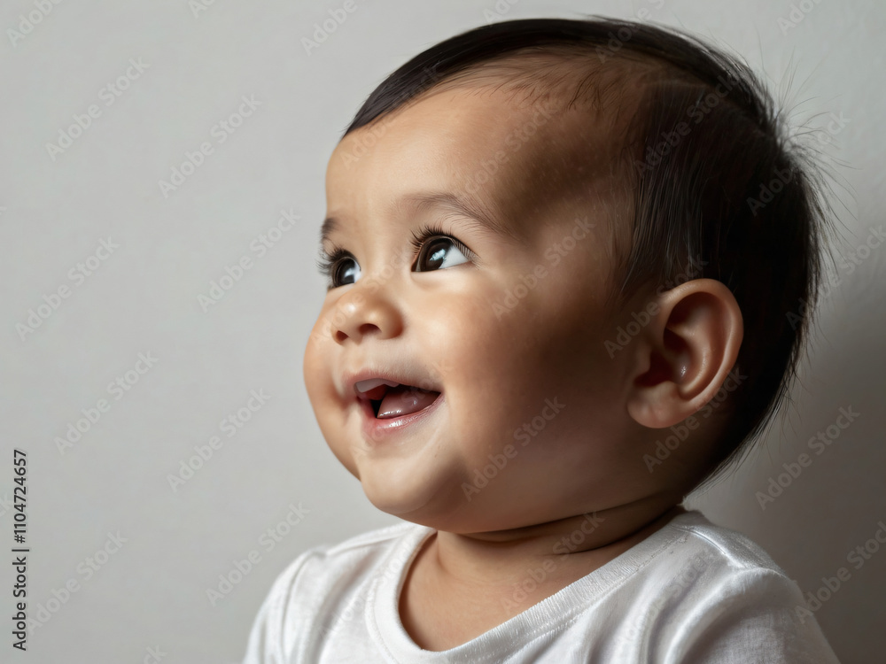 An infant’s smile, a picture of pure happiness. An infant’s smile, a picture of pure happiness.