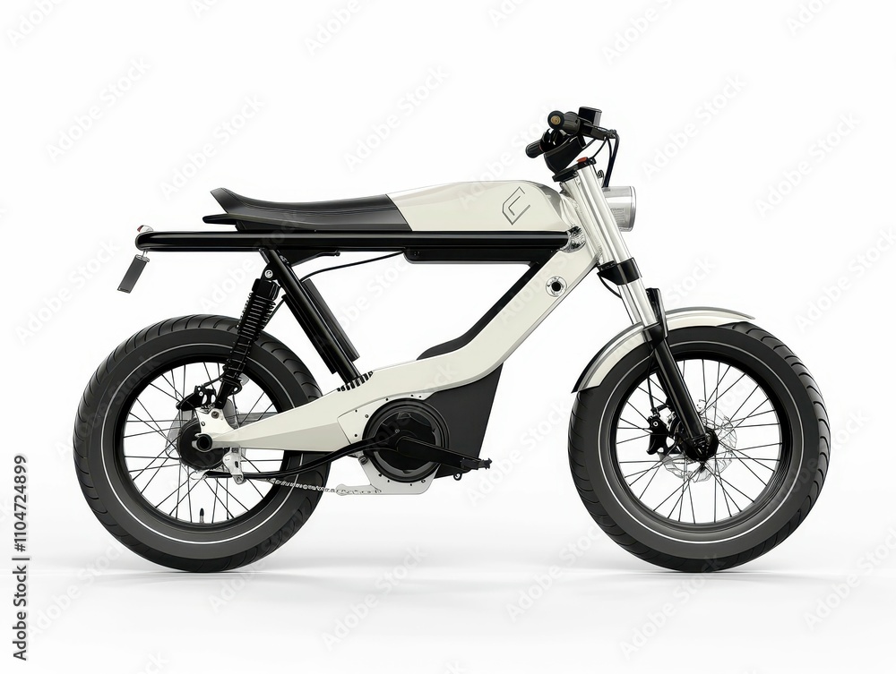 A sleek, modern electric motorcycle with a minimalist design, featuring thick tires and a streamlined frame, perfect for urban commuting. A sleek, modern electric motorcycle with a minimalist design, featuring thick tires and a streamlined frame, perfect for urban commuting.