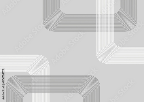 美しいモノクロラインの幾何学模様　シンプルなテクスチャ素材