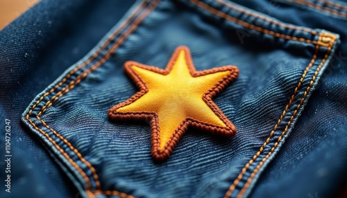  Stellar style  A starstudded pocket on denim jeans photo