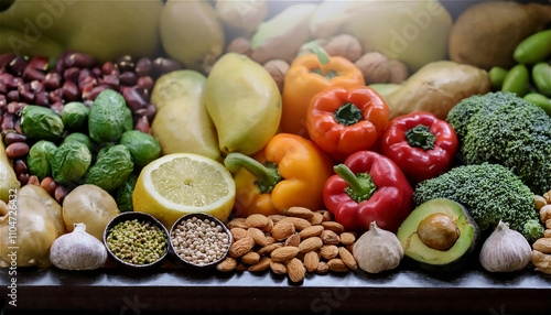 Wallpaper Mural Fresh ingredients, organic-scented healthy vegetable photos Torontodigital.ca