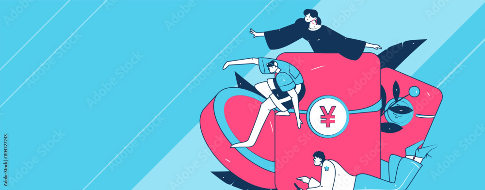 Use red envelopes to attract new customers and promote activity. Flat vector character concept illustration
Use red envelopes to attract new customers and promote activity. Flat vector character concept illustration