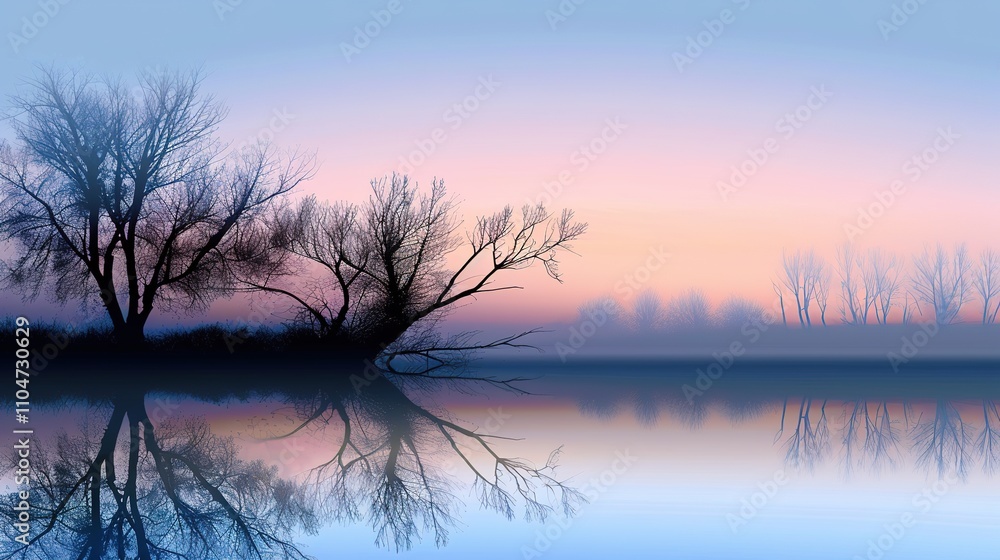_Illustration_of_Winter_morning_background_ _Illustration_of_Winter_morning_background_