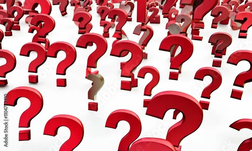 Vibrant Abstract Design Dynamic Inquiry into Curiosity with Scattered Red Question Marks as Symbols of Exploration and Thought