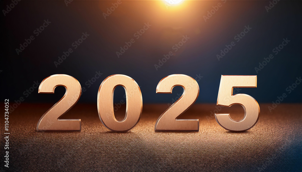 A picture of celebrating the 2025 number on a single color or neat background A picture of celebrating the 2025 number on a single color or neat background