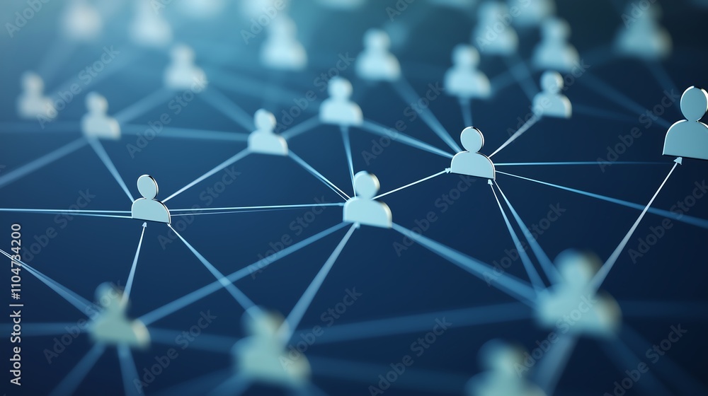 Profile icons connecting with nords representing business connections. Profile icons connecting with nords representing business connections.