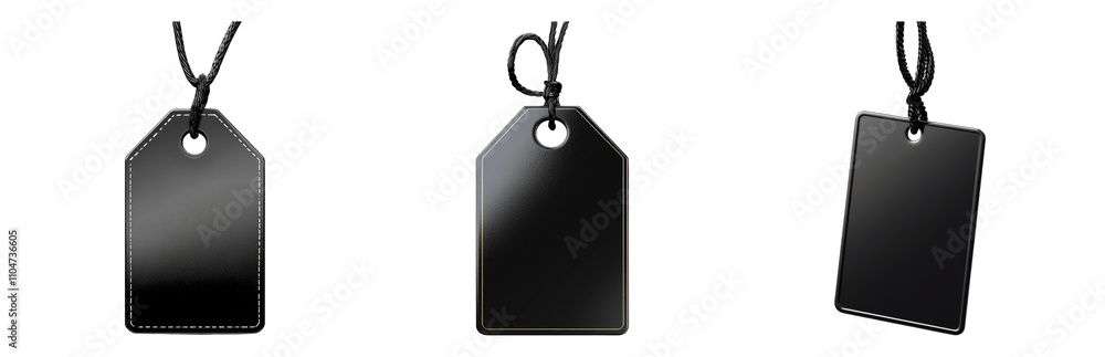 Fototapeta premium Blank Tags for Price or Labeling Use Isolated on transparent background png