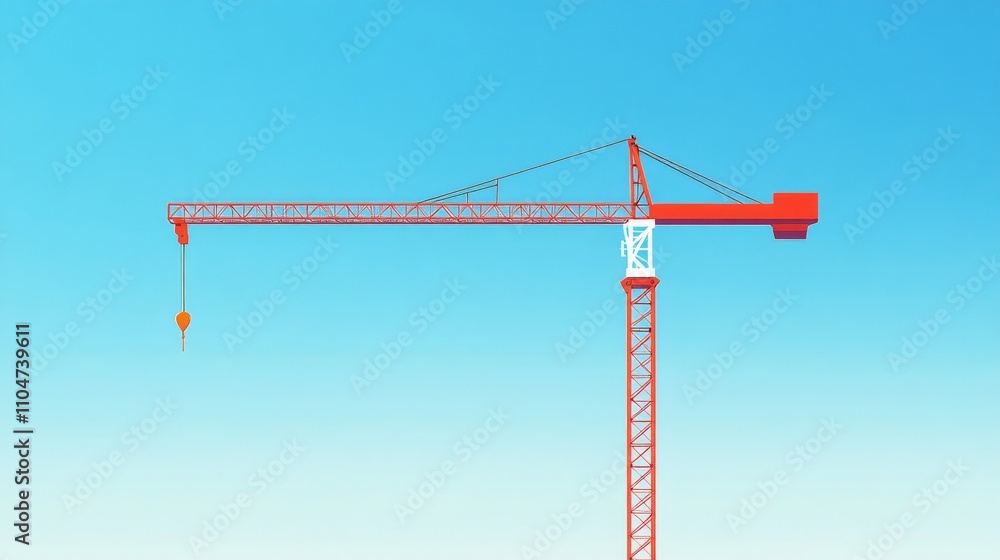 Construction crane illustration