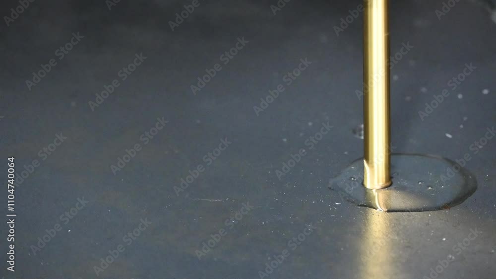 Pan scene the hole reamer cutting process on NC milling machine. Pan scene the hole reamer cutting process on NC milling machine.