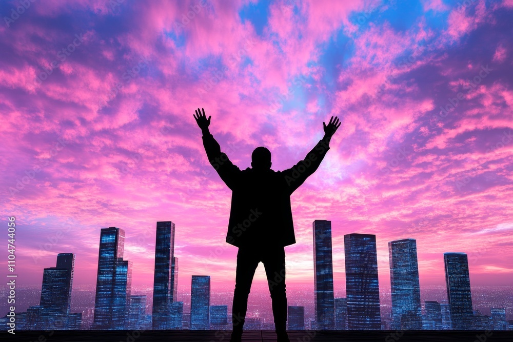 A neon-lit cyberpunk scene of a figure waving goodbye in front of a futuristic skyline A neon-lit cyberpunk scene of a figure waving goodbye in front of a futuristic skyline