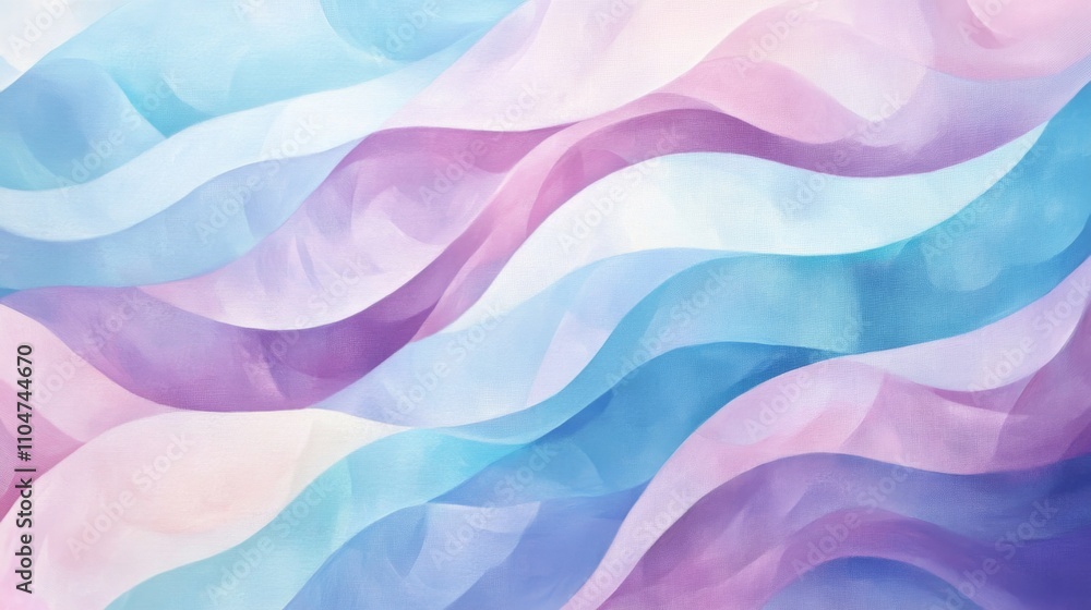 Obraz premium Soft Colorful Waves in Pastel Shades for Artistic Background Design