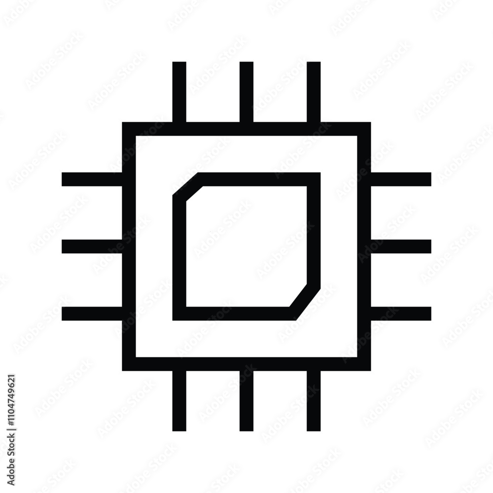 Artificial intelligence icons Vector illustration white background black lines Artificial intelligence icons Vector illustration white background black lines