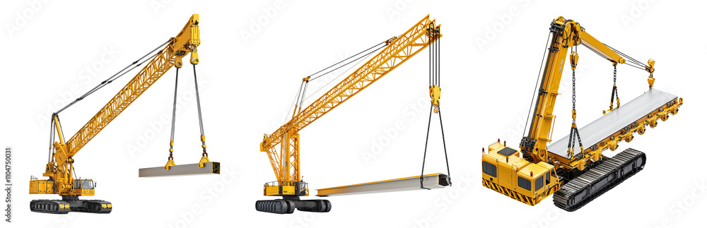 Heavy Construction Crane for Industrial Use Isolated on transparent background png Heavy Construction Crane for Industrial Use Isolated on transparent background png