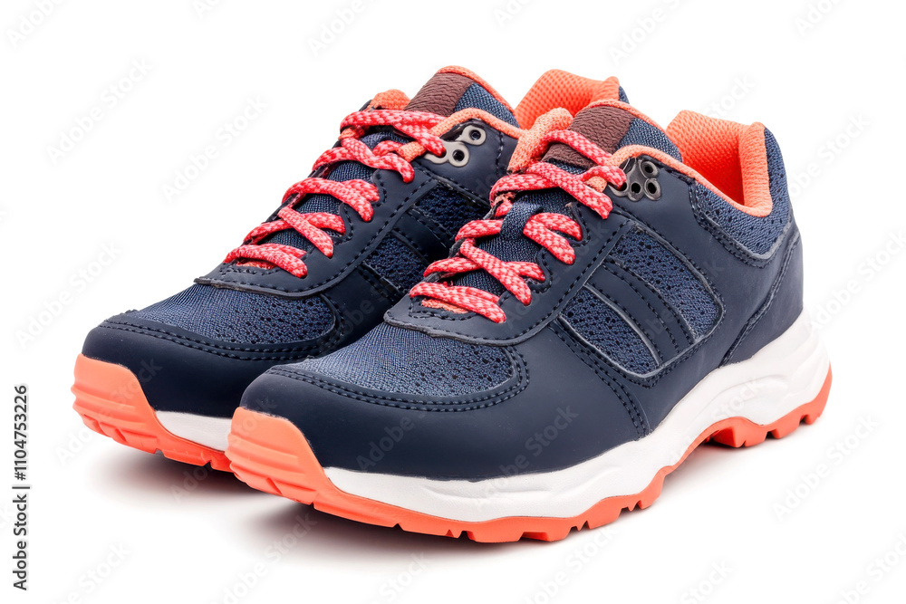 Stylish running shoes with orange accents for outdoor enthusiasts. Stylish running shoes with orange accents for outdoor enthusiasts.