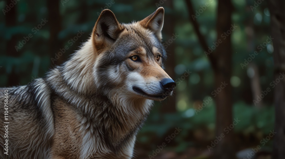 wolf in the woods wolf in the woods