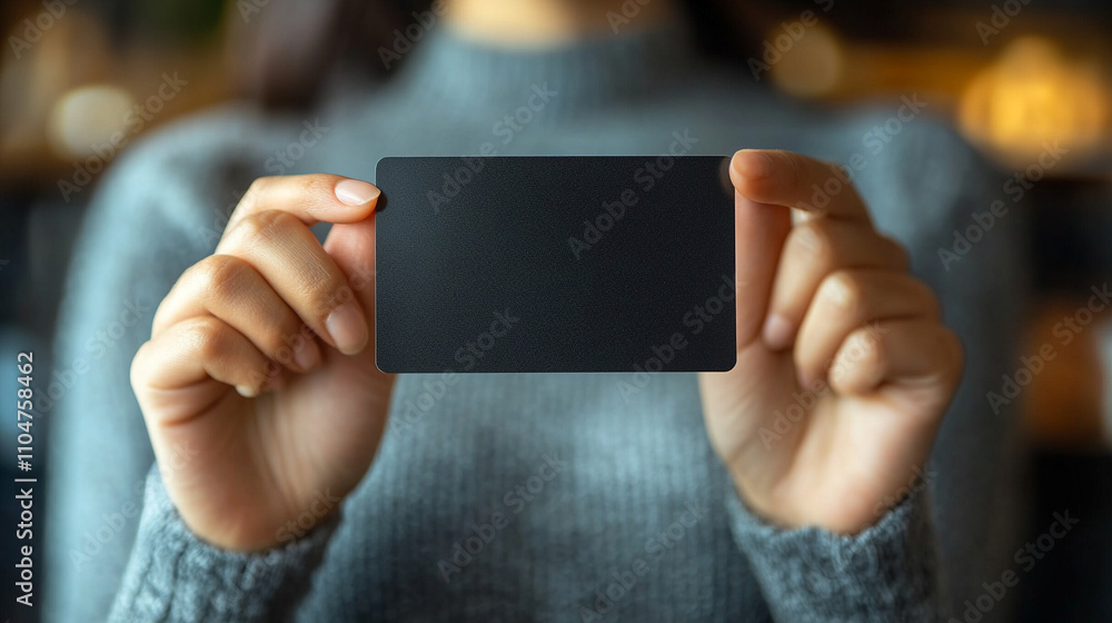 Sleek black premium credit card mockup lying on a flat surface symbolizes luxury, exclusivity, financial power, and modern simplicity with a focus on minimalistic and high-end design elements Sleek black premium credit card mockup lying on a flat surface symbolizes luxury, exclusivity, financial power, and modern simplicity with a focus on minimalistic and high-end design elements